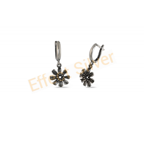 Silver earrings Flowers